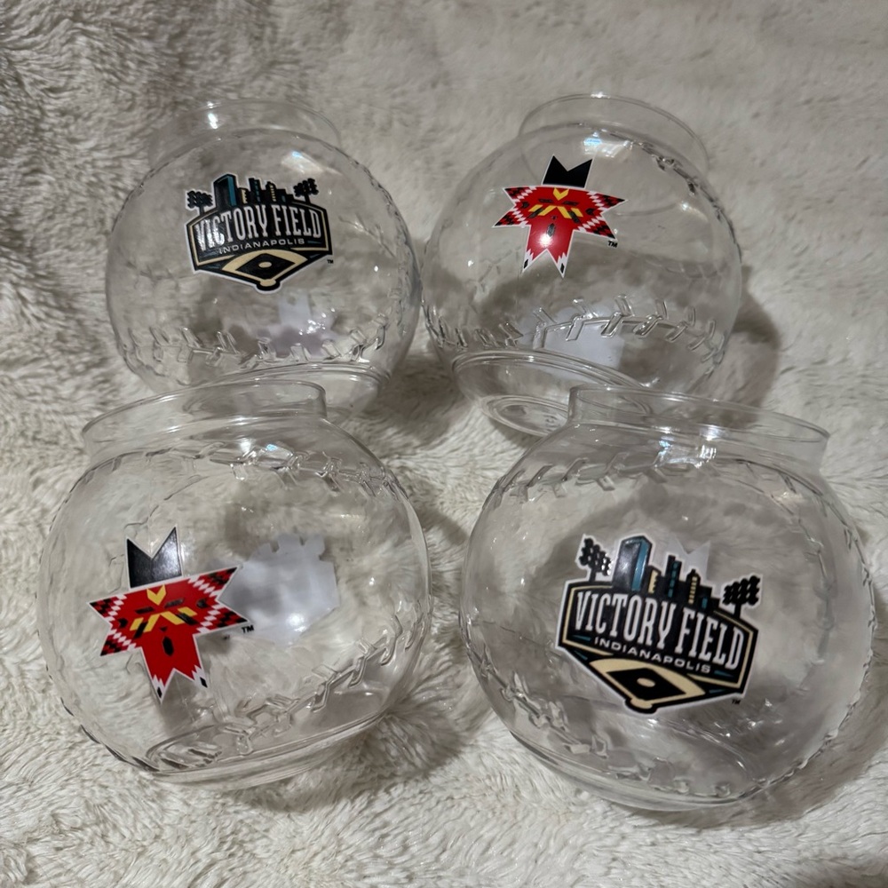 Victory Field Indianapolis Indians Baseball Cups set of 4